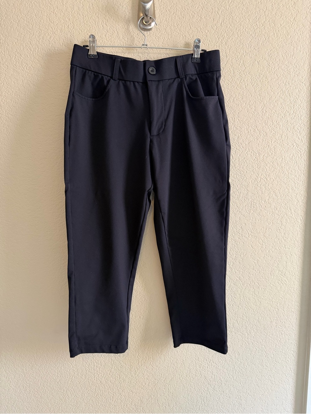 Black Stretch Casual Pants